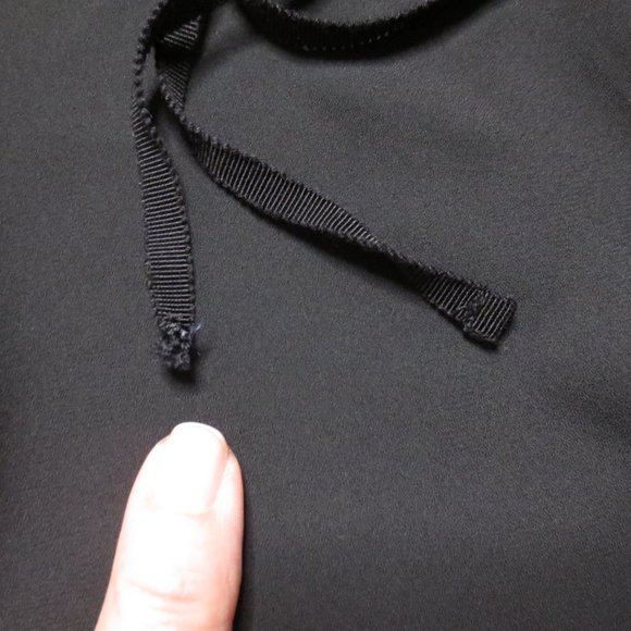 4/$14 LOFT womens BLACK tank LACE dressy CASUAL tie LOOSE FIT size XS - Picture 4 of 7